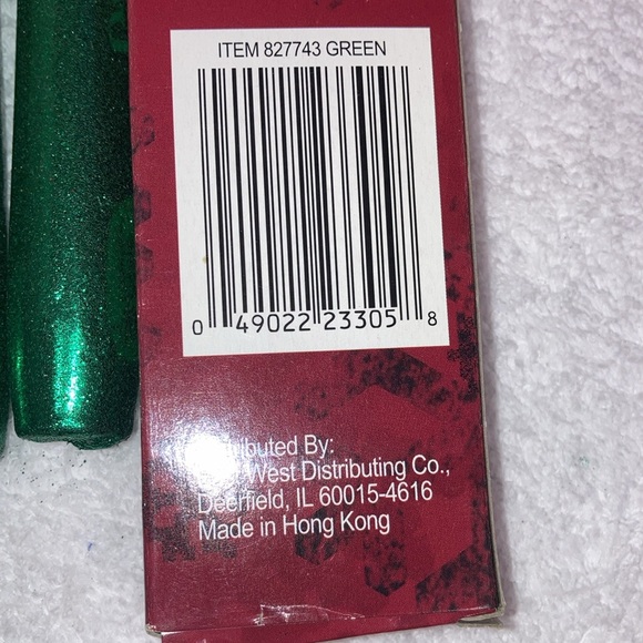 Vintage cherished home green glittered taper candles 10” - Picture 5 of 6